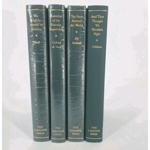 Lakeside Classics R.R. Donnelley 4 Book Lot Green Hardcover Sealed 2012-2015 7x5